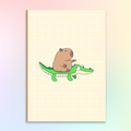 Capybara On Croc Handmade Notebook (A5 / A6 / B7)