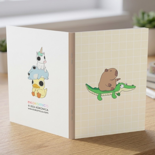 Capybara On Croc Handmade Notebook (A5 / A6 / B7)