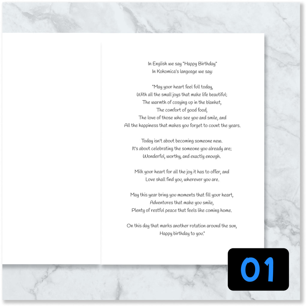 Happy Birthday - Have a Whale of a Time Greeting Card with Poem