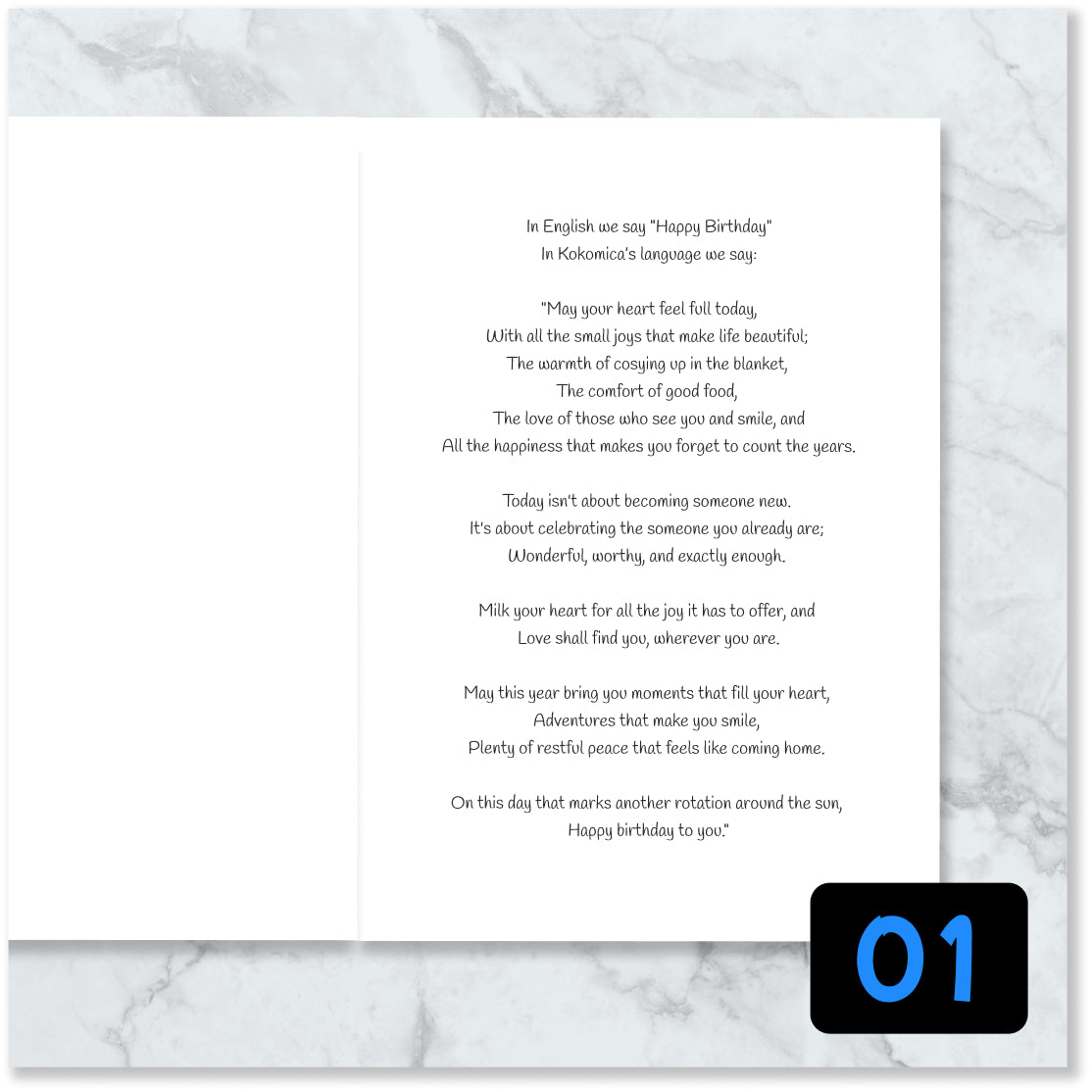 Happy Birthday - Greeting Card with Poem