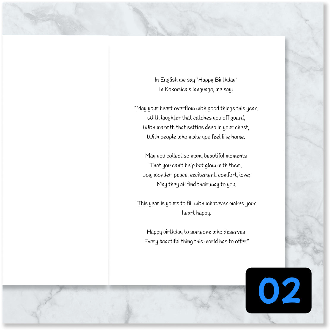 Happy Birthday - Greeting Card with Poem