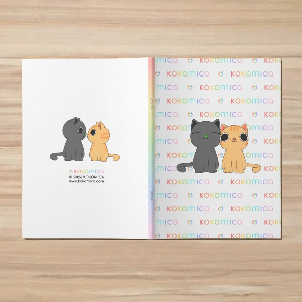 Kokomica Cat Couple Handmade Notebook (A5 / A6 / B7)