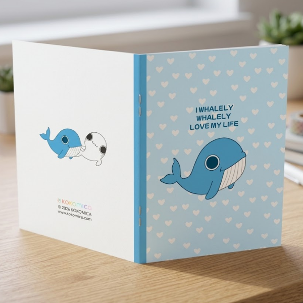 Whalely Whalely Love Life Handmade Notebook (A5 / A6 / B7)